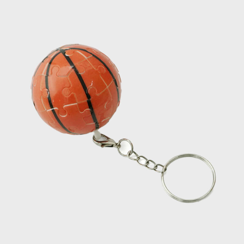 Mini billiards soccer basketball ball shaped keyring key holder