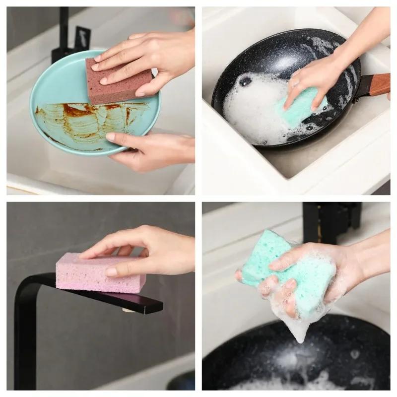 5 szt. Dwustronne gąbki do czyszczenia Domowa ścierka do szorowania Ściereczka kuchenna Gąbka do mycia naczyń Ściereczki do czyszczenia naczyń Akcesoria