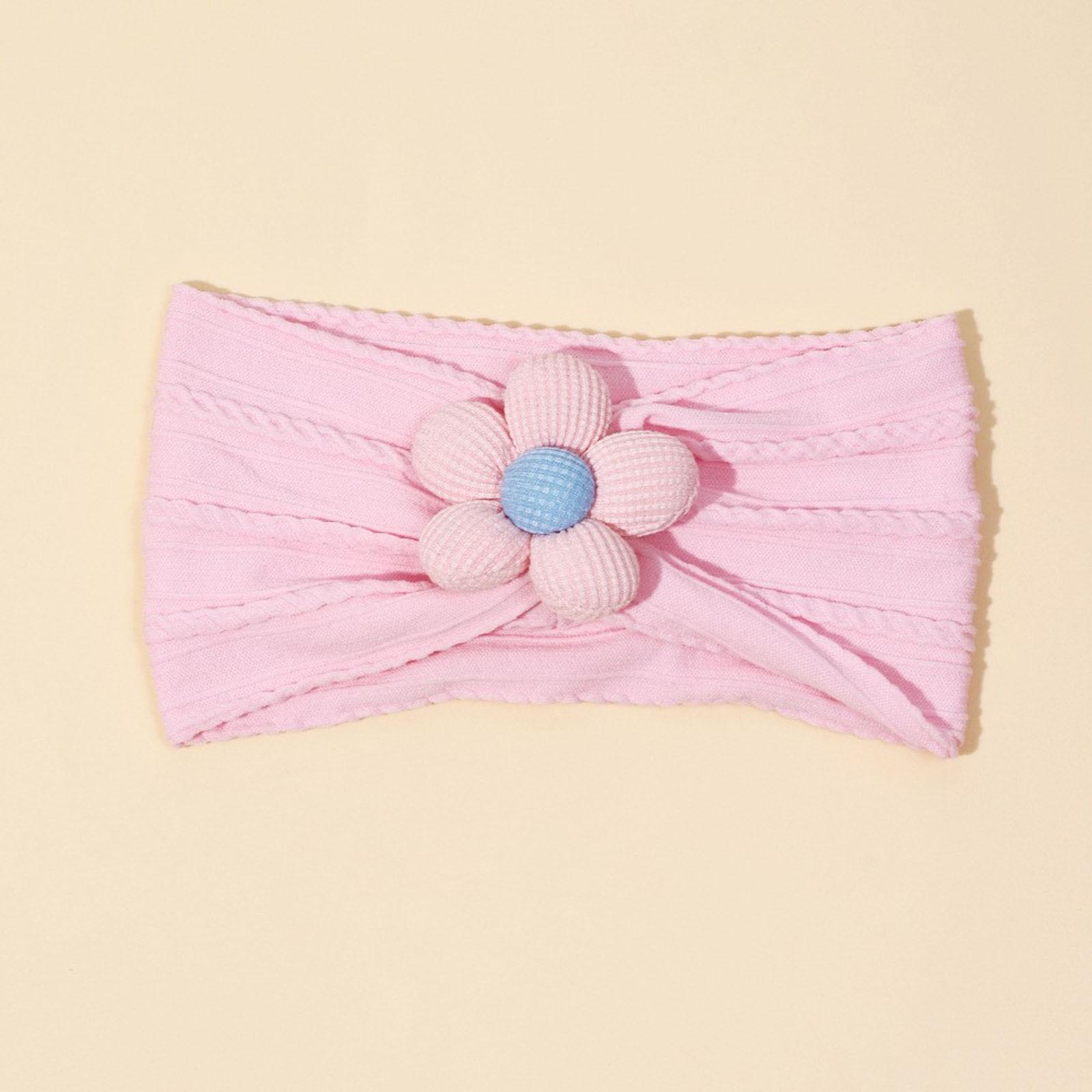 

Детская повязка на голову с цветком - однотонный аксессуар для волос с 5 лепестками One Size