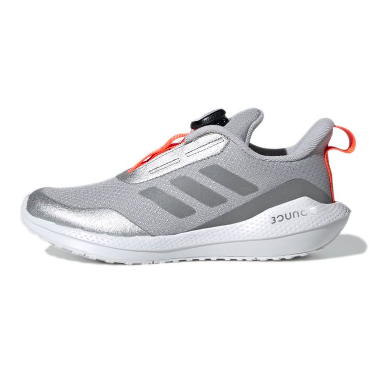 Adidas Eq21 Run Freelock Running Shoes Kids Sneakers Silver Gray S24114