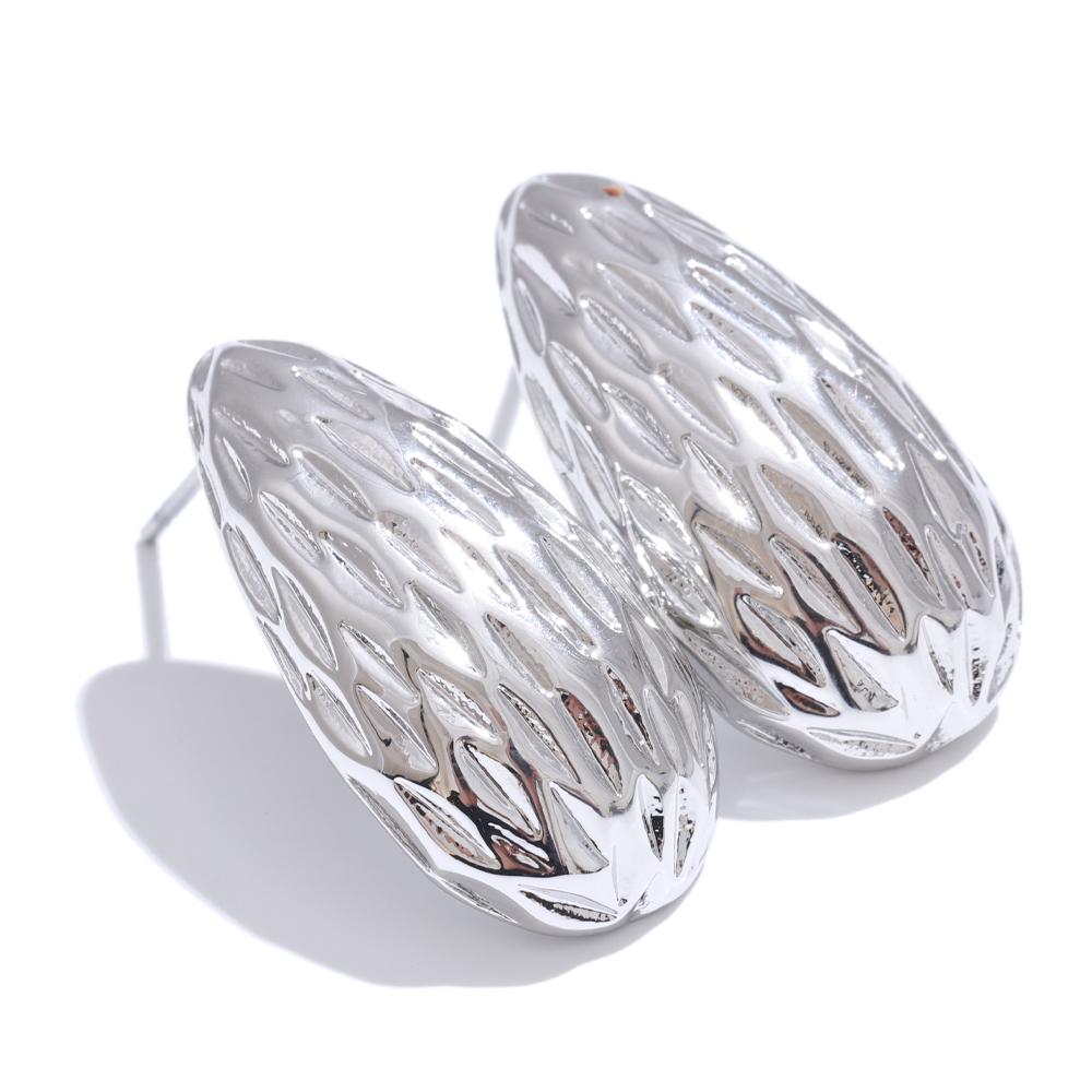 Eetit Stainless Steel Vintage Striped Geometric Stud Earrings for Women Minimalist Daily Wear Statement Jewelry Wholesale