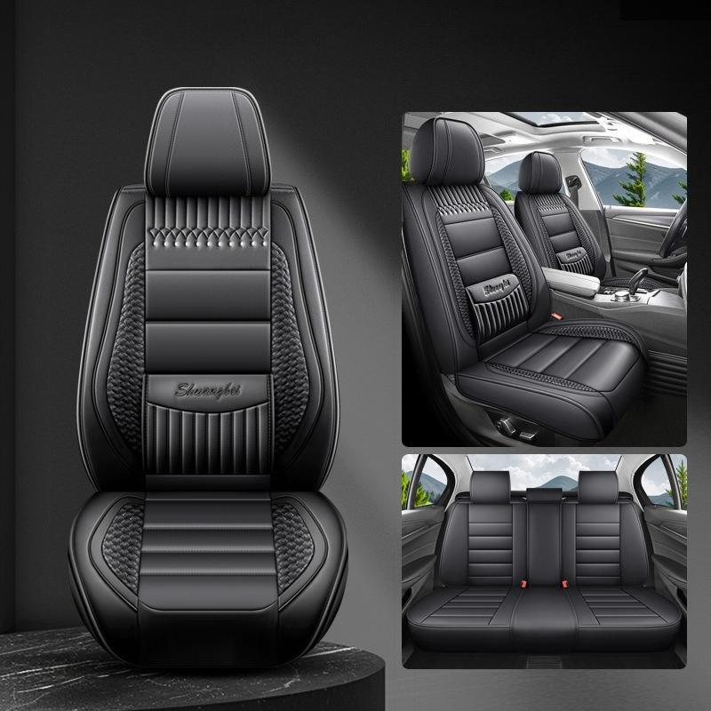 Set Completo 5 Posti Coprisedili Auto in Ecopelle PU Resistenti e di Supporto per Volkswagen Tiguan per Hyundai Venue per KIA Sportage