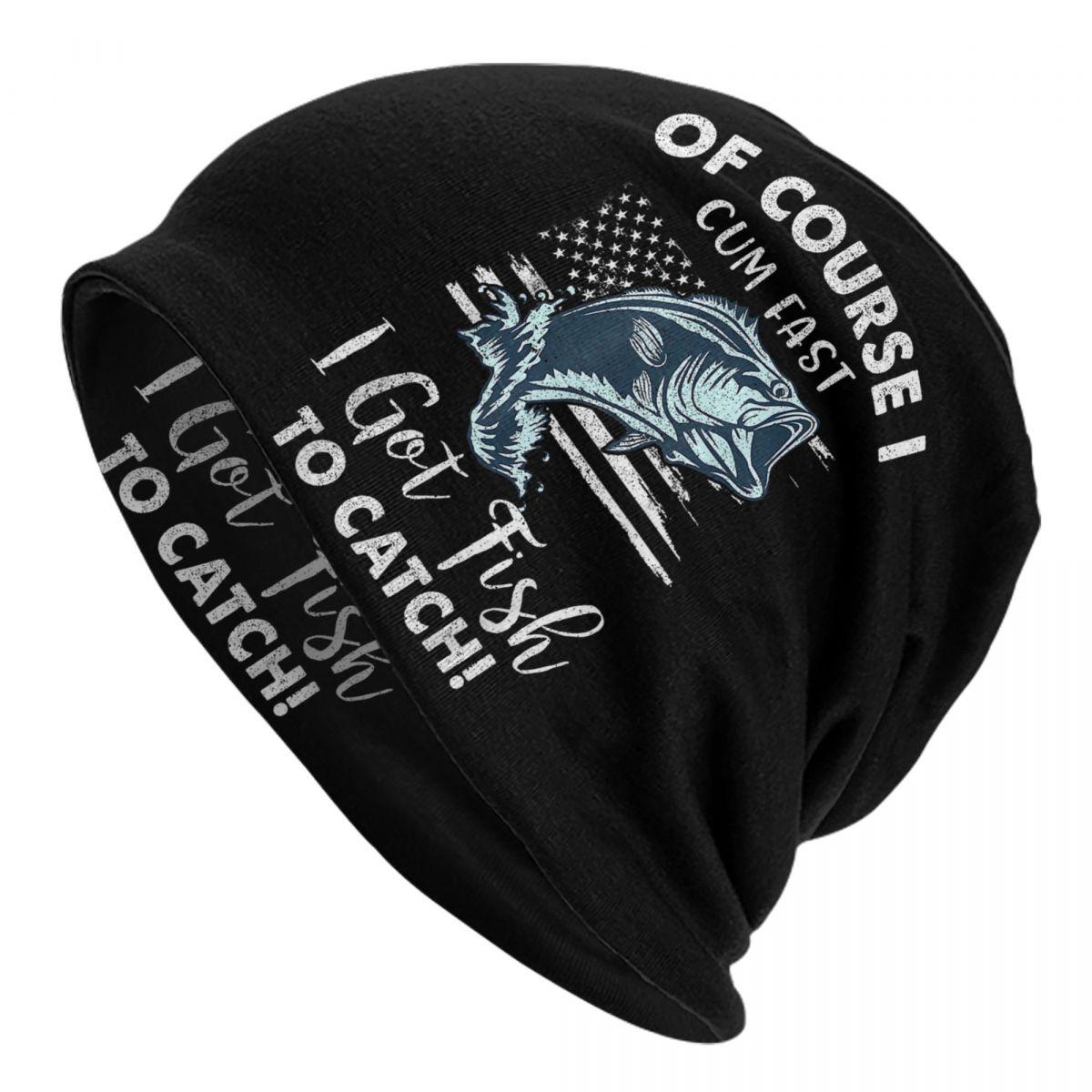 

Fishing Just Fish It Bonnet Hats Street Knitting Hat For Unisex Women Warm Winter FisherUnisex Skullies Beanies Caps Beanies Cap