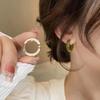 Niche Design Fashion Earrings Ear Buckles Premium Sense Drip Earrings Elegant Temperament Geometric Circle Earrings