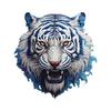 Car Stickers and Decals, Car Decoration Stickers - Blue Flower Porcelain New Tiger Head