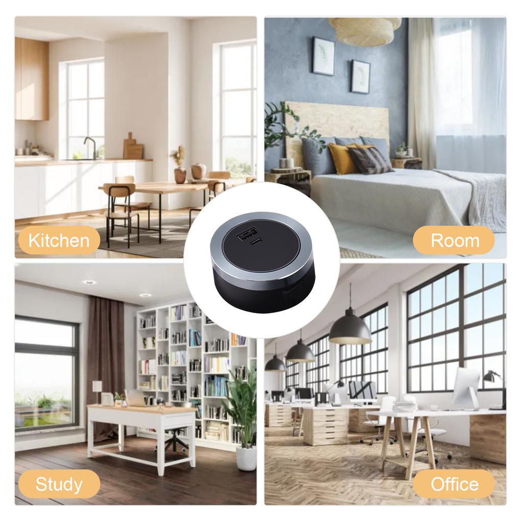 Schienenadapter USB- und Typ-C-Buchsenadapter Stromschienenadapter SP5