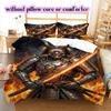 Fire and Death Pattern Bedding Quilt Set Quilt Cover Pillowcase Home Decoration Birthday Gift (1 * duvet cover + 2 * pillowcase, without core)