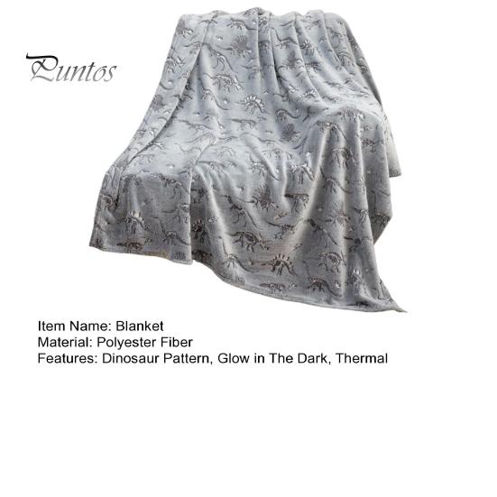 Dinosaurier-Überwurfdecke, leuchtet im Dunkeln, für Kinder, Schlafzimmer, Bett, Sofa, Reise, leichte, plüschige, gemütliche, warme Nickerchendecke fürs Büro, für alle Jahreszeiten