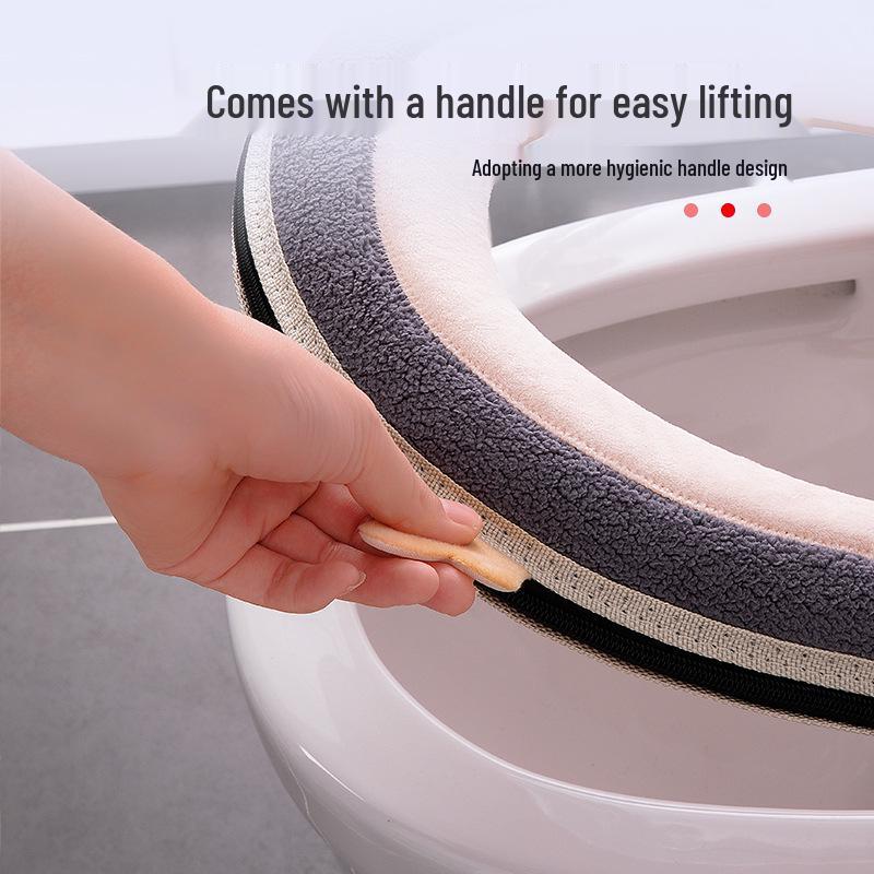 Waterproof Cute 4-Season Toilet Seat Cushion with Zipper