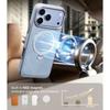 Leather Phone Case IPhone 18 Pro Max Glitter Electroplated Frame Magnetic Rotating Stand Shockproof