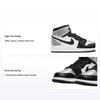 Air 1 Retro High OG PS Silver Toe Kids Sneakers Black Metallic-Silver White CU0449-001