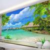 3d Coconut Tree Wallpaper Sea Scenery Wall Mural Living Room Tv Sofa Background Murals