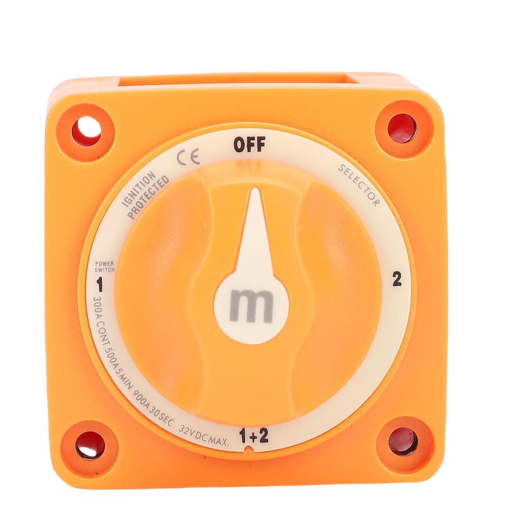 RV Battery Cut Off Switch 300A 3 Terminal IP66 Waterproofing Battery Disconnect Switch for Marine