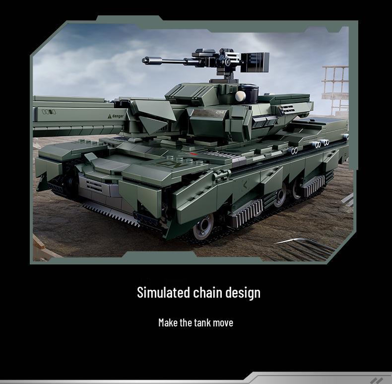 Chizao T2231-33 Explosion-Proof Armored Tank & Missile Vehicle Building Blocks Toy Model