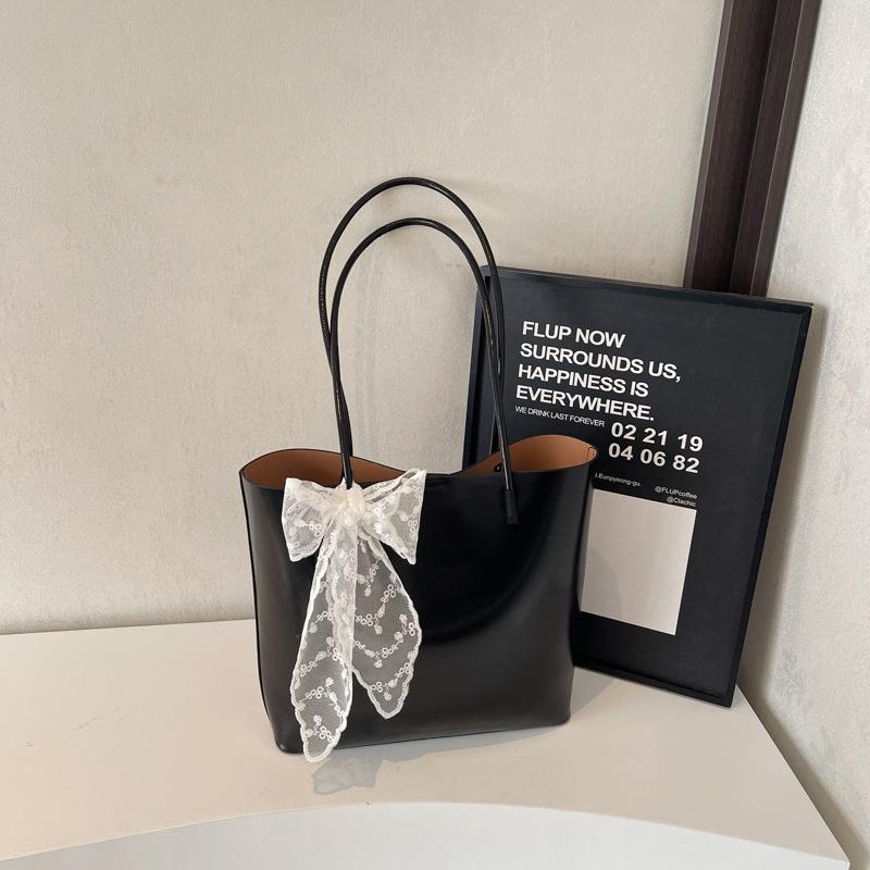 Fashion Large-capacity Tote Bag Women's Shoulder Bag Versatile Solid Color Mother and Child