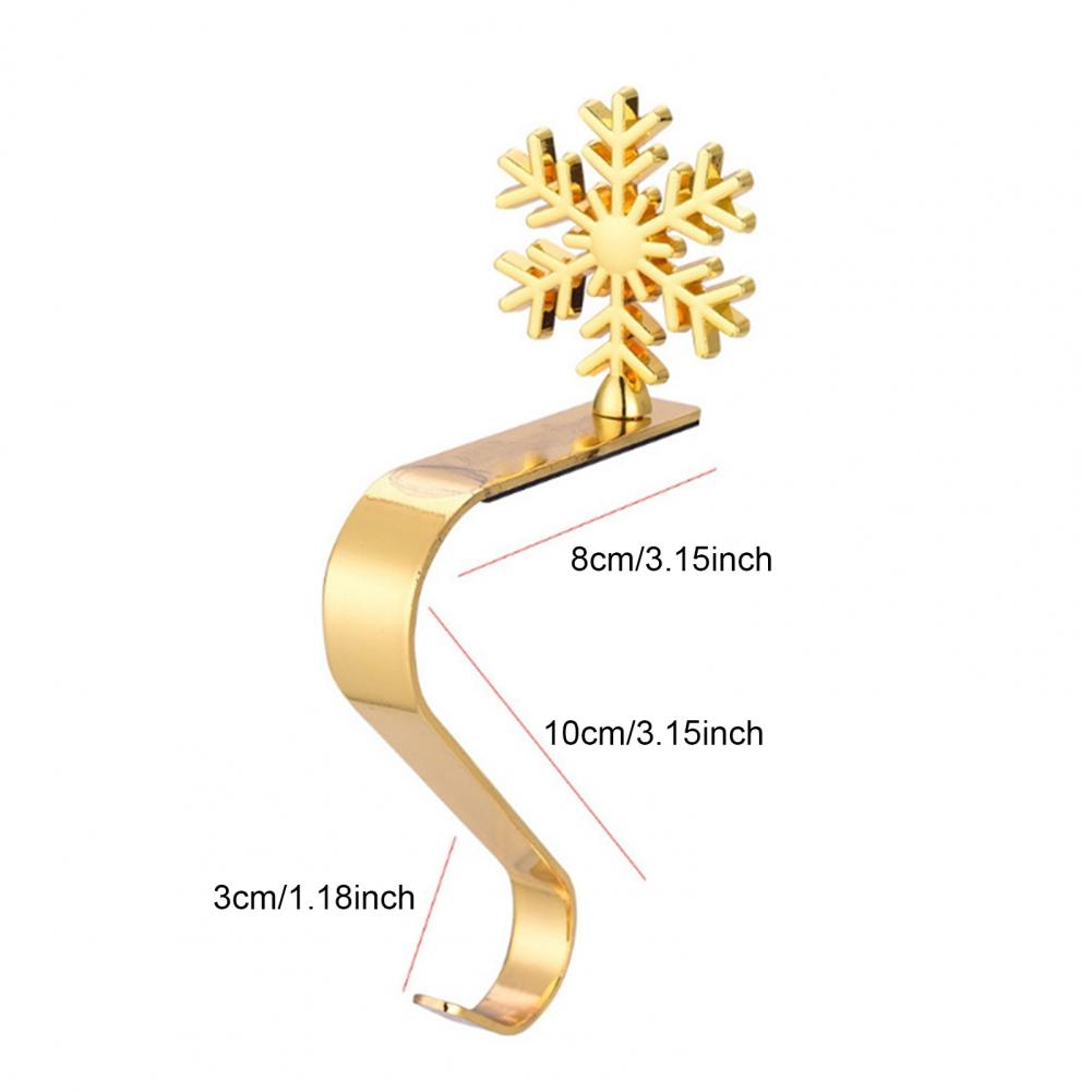 Holiday Stocking Hook Reindeer Stocking Hook Festive Christmas Stocking Hooks Non-slip Metal Hangers for Mantel Ornaments