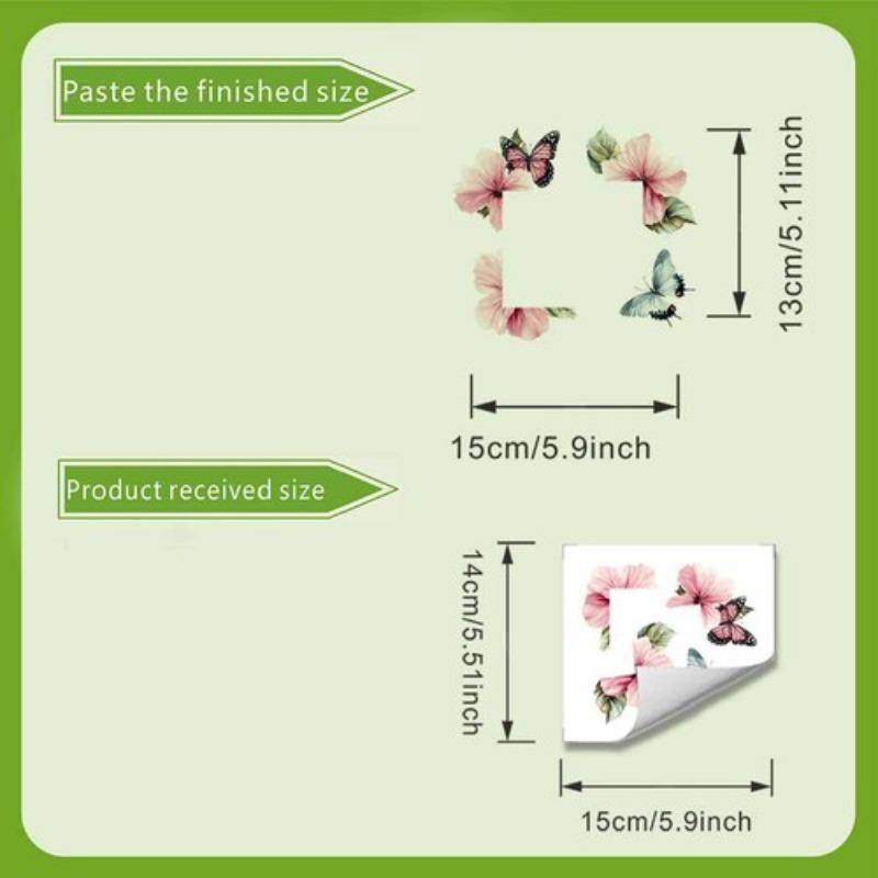 Green Plants Rose Daisies Peony Flowers Leaf Switch Stickers Home Decoration Wall Stickers Self-adhesive