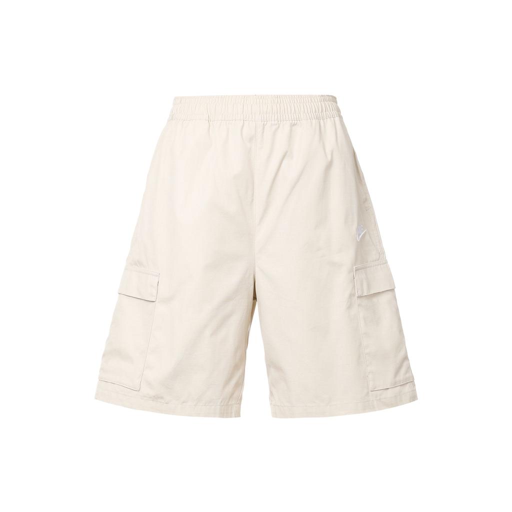 Nike High-Waist Drawstring Shorts With Pockets And Logo Men Bottoms White FB1247-104