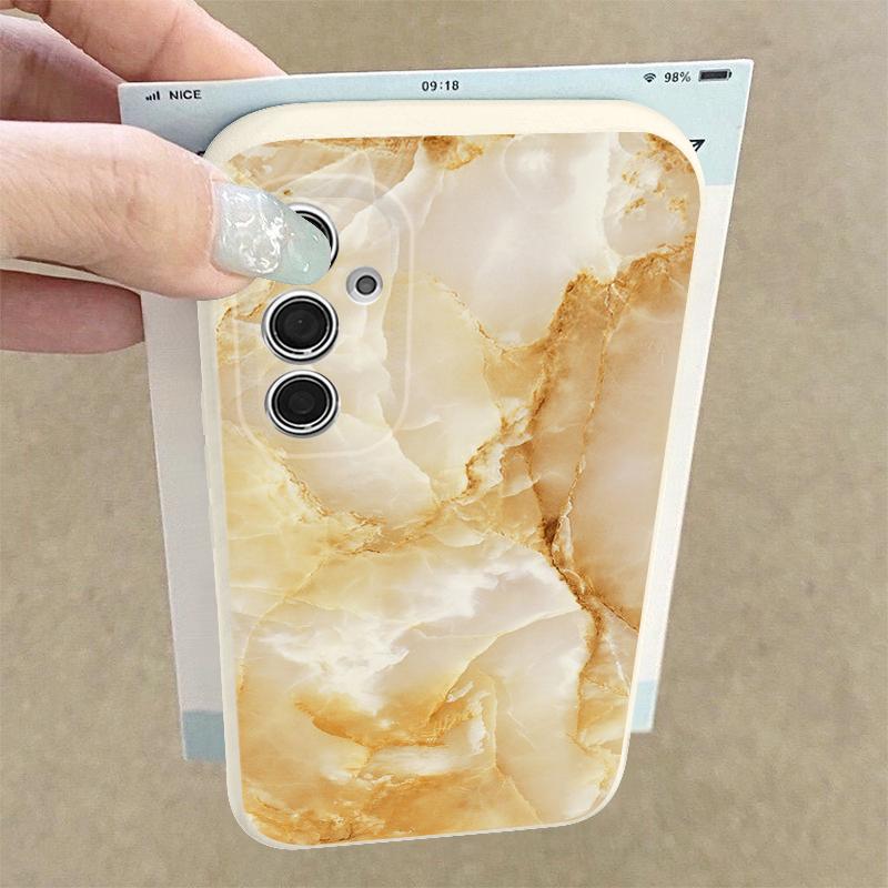 Funda con Patrón de Mármol Para Samsung S26 Ultra S25 Edge S24 S23 Plus S22 S21 FE A15 A16 A17 A35 A36 A54 A55 A56 A57 5G Textura de Cuero Funda Suave