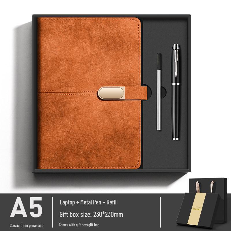 2026 A5 Customizable Business Diary: Elegant Leather Cover & Logo