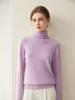 Women's 100% Pure Cashmere High Neck Pullover Sweater, Short and Loose, Versatile Warm Knitwear for Autumn/Winter.