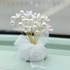 Car Gypsophila Ornament Center Console Creative Imitation Pearl Lotus Car Three Petal Flower Ornament Car Decoration Accessories