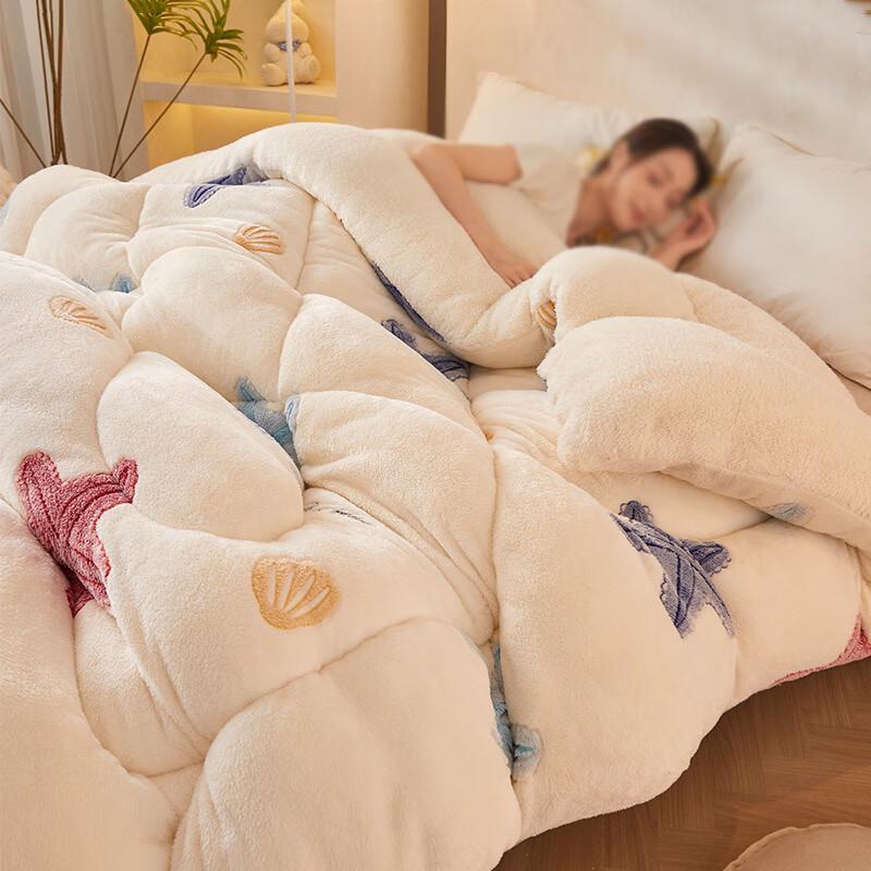 HEIXIE Double-Sided Fleece Winter Quilt 150x200cm (approx 3.5kg)