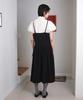 COTTON BELL Seersucker Smocked Dress - Black