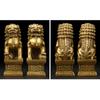 Lion and Guardian Dog Statues and Female Made of Feng Shui for Attracting Business Protection Against Evil Set of Luck Feng Shui Financial Gambling