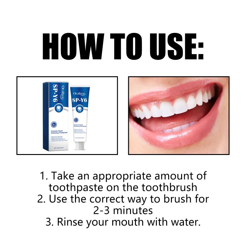 Whitening Toothpaste with Probiotics Deep Clean Breath Freshener Enamel Protection for Morning Oral Routine