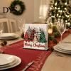 Christmas Party Table Decor Napkin Holder, Wooden Tissue Dispenser, Cute Santa Claus Xmas Standard Size Holder Tree Freestanding Cocktail for