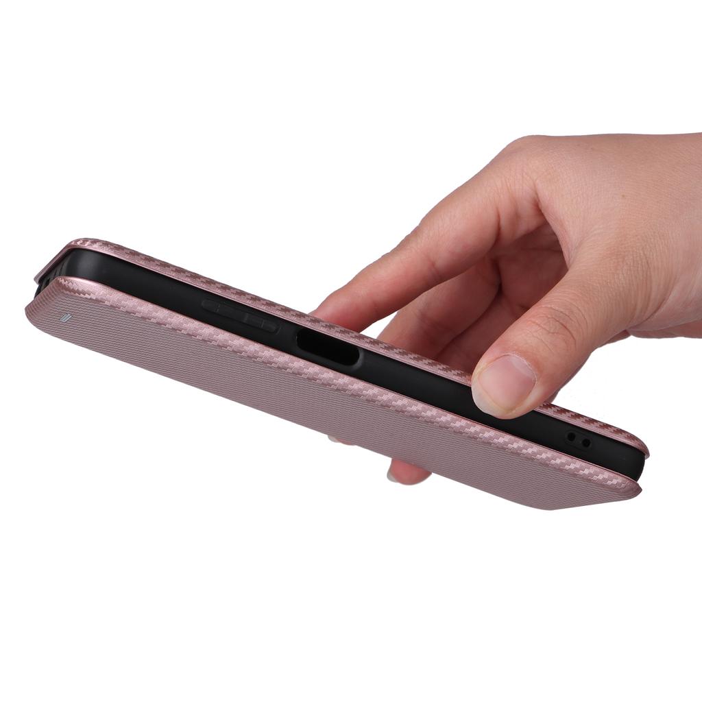 Para Xiaomi Redmi Note 12 Pro Speed 5G/Note 12 Pro 5G/Poco X5 Pro 5G Capa de Telefone Couro PU Textura Fibra de Carbono Suporte Ranhura para Cartão Capa de Telefone