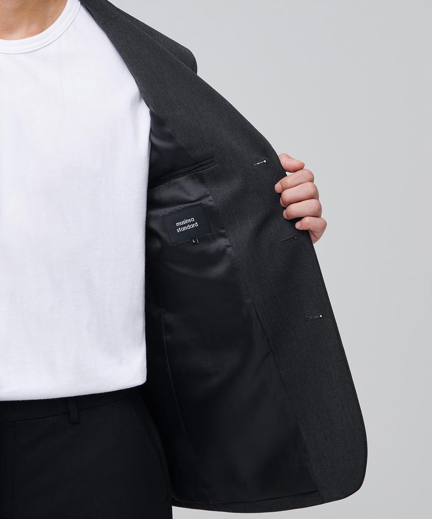 Musinsa Standard Oversized 3-Button Blazer [Charcoal Grey]