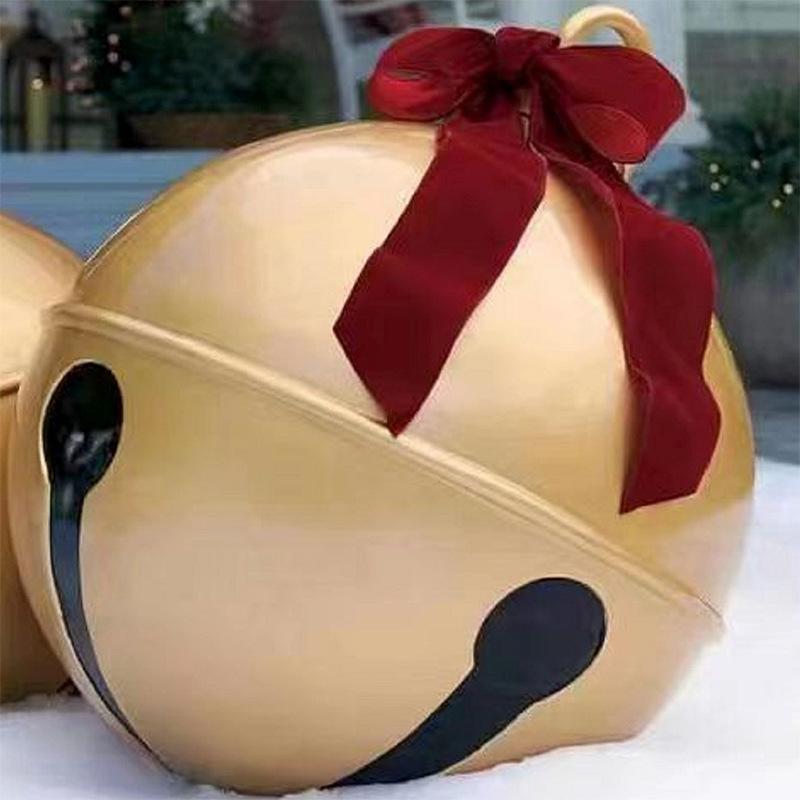 45/60cm Christmas Ball Inflatable PVC Giant Big Balls Outdoor Ornament Xmas Inflatable Toy Ball Christmas Decoration Supplies