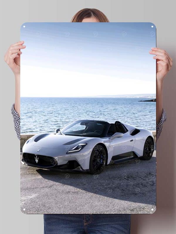 Maserati Classic Car Metal Poster Bedroom Decoration Living Room Decor Men Custom Metal Tin Signs for Garage Wall Art Decoration