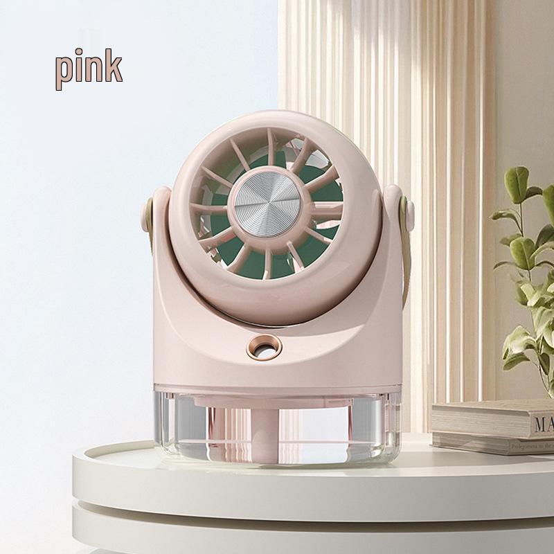

Cartoon USB Rechargeable Mini Fan with Humidifier for Students & Camping Spray Fan with Color Box