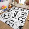 Stylish Soccer-Themed Rug – Soft Non-Slip Floor Mat for Kids' Room & Living Room | Durable Play Area Rug for Young Sports Fans