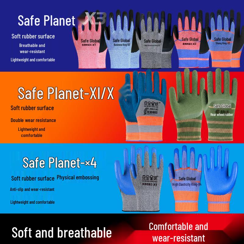 Mănuși de lucru din nitril impermeabile, cu elasticitate ridicată – Degete ranforsate, Rezistente la abraziune și ulei, Antiderapante, Respirabile, Protective