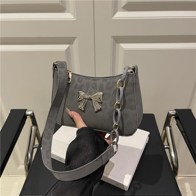 

Сумка подмышку женская весна-лето новая высококлассная сумка на плечо модная сетчатая сумка с бантом серый