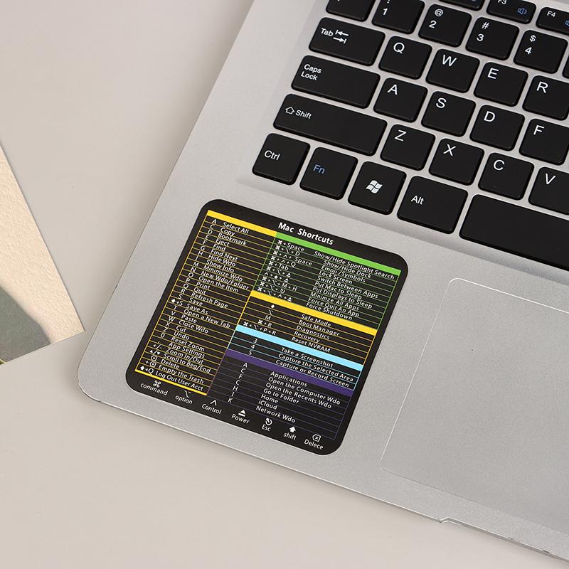 10Pcs Keyboard Shortcut Stickers Letter Graphic Laptop Protective Stickers Tools