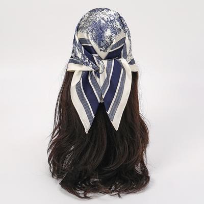 70*70cm Square Silk Scarves Women Hijab Shawls Abaya Women Veil Islamic Turban Femme Head Scarf Foulard Bandana Beach Pareo 2025