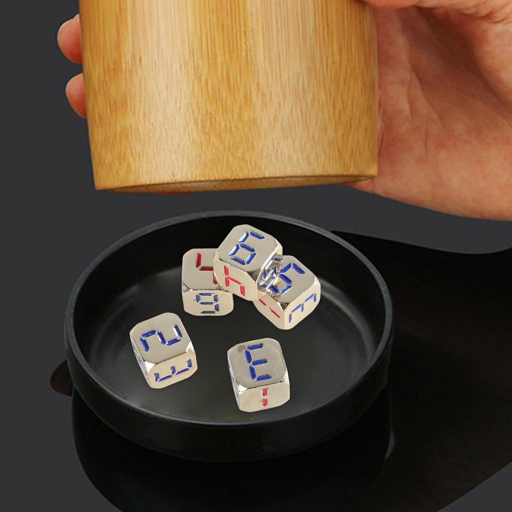 13mm Dices Set Colorful Six Sided Dices Cubes with Large Number Playings Round Block Kids Math Teaching Educational Toy