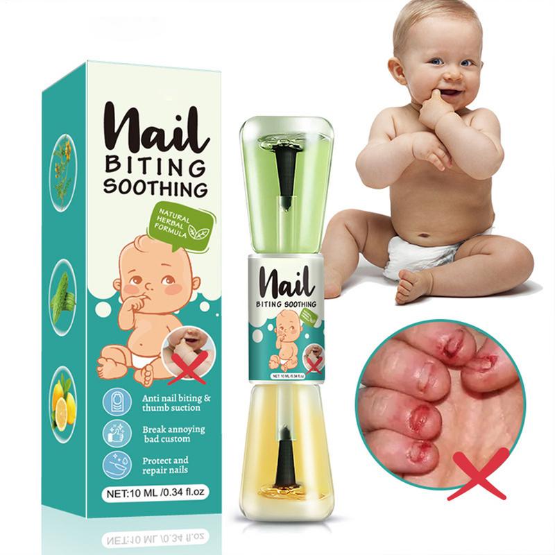 10ml Bitter Nail Water Kids Anti-Biting Nail Polish Liquid Natural Plant Extracts Nail Care Tool for Newborns Kids Teens