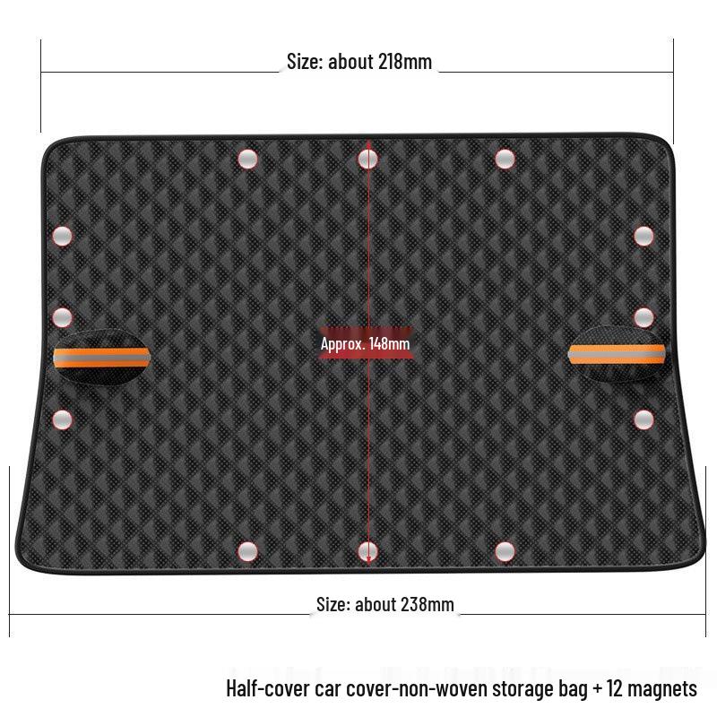 Magnetic Anti-Freeze Car Windshield Cover: Thick Heat Insulation & Sunshade for Snow and Sun.
