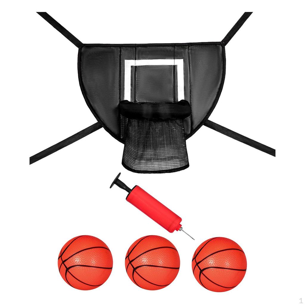 Basketball Hoop for Trampoline Rack Easy Installation with Pump and Ball Lightweight
