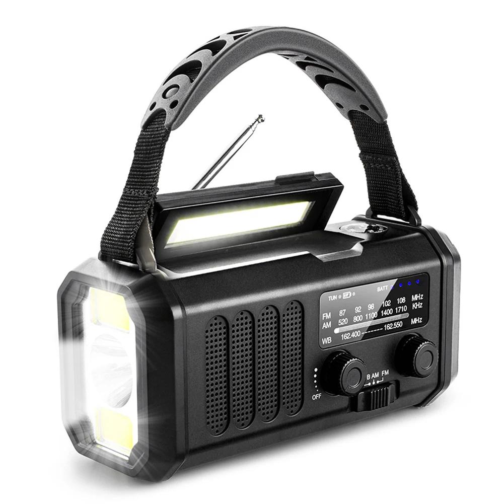

10000mAh Emergency Radio Solar Powered SOS Alarm LED AM FM Hand Crank Weather Radio Torch Reading Lamp Camping Power Bank