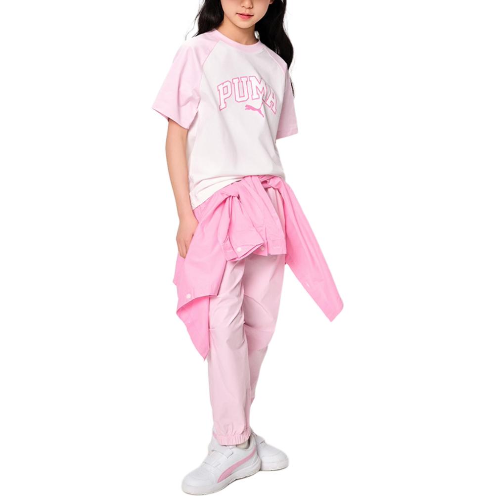 Puma Long Pants Forever Ss25 Fashion Soft Versatile Skin-Friendly Kids bottoms Pink 950436-01