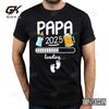 Papa 2025 Future Dad And Mom French Texts Beer Lovers Father's Day Gift Men Clothing Short Sleeve Casual Tops Tees