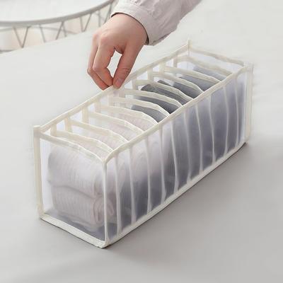 11 Fächer Unterwäsche Organizer Faltbar Stoff Mehrzweck Socken BH Einteiler für Haushalt