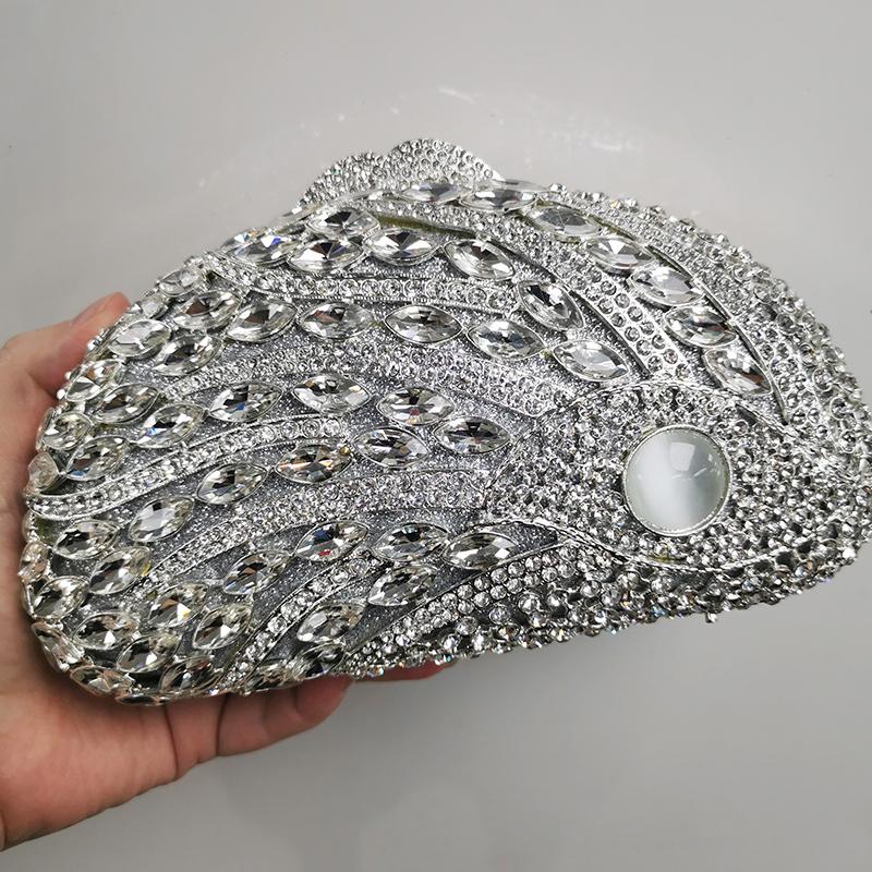 

Women Crystal Clutch Bag Large Blue Gemstone Handbags Luxury Stone Black Party Purse Clutches Lady Mini Diamond Formal Bag